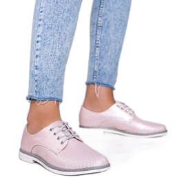 Vaaleanpunaiset Kioton kiiltävät avokengät vaaleanpunainen