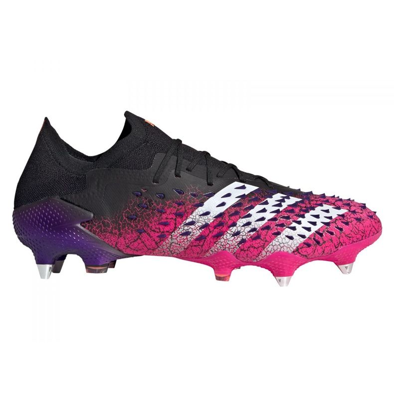 Adidas Predator Freak.1 Low Sg M FW7246 jalkapallokengät grafiitti, musta, violetti musta