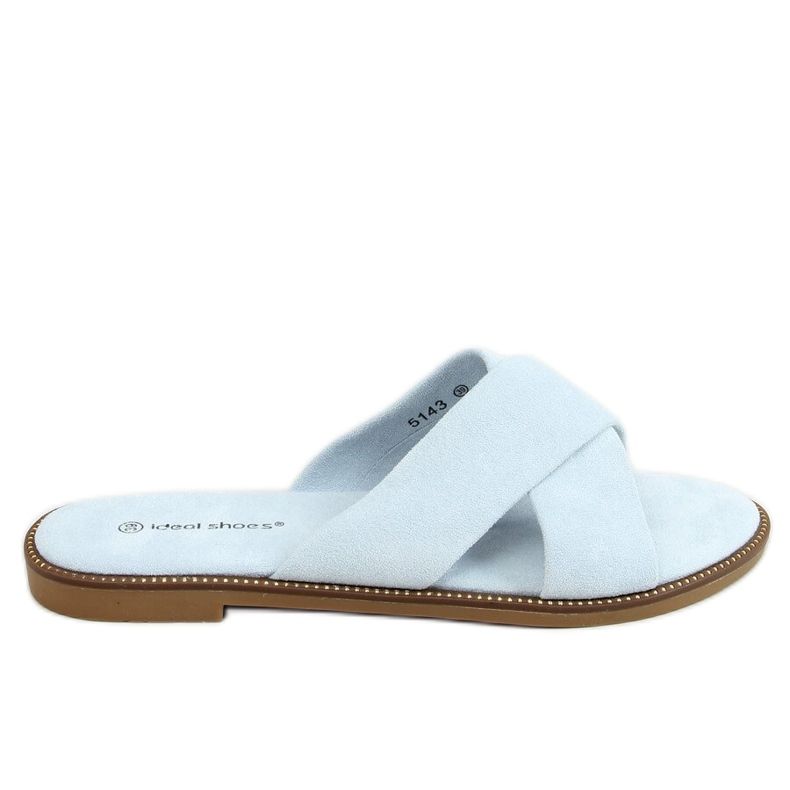 Naisten siniset ristitossut 5143 LT.BLUE sininen