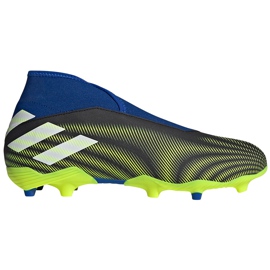 Adidas Nemeziz.3 Ll Fg jalkapallokengät sininen-vihreä FW7411 valkoinen, musta, sininen, keltainen