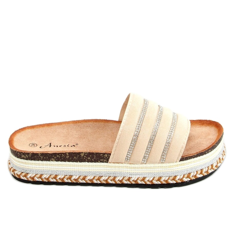 Tossut koristeltuun pohjaan N-96 Beige