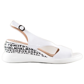 Filippo Mukavat kiilamaiset sandaalit valkoinen