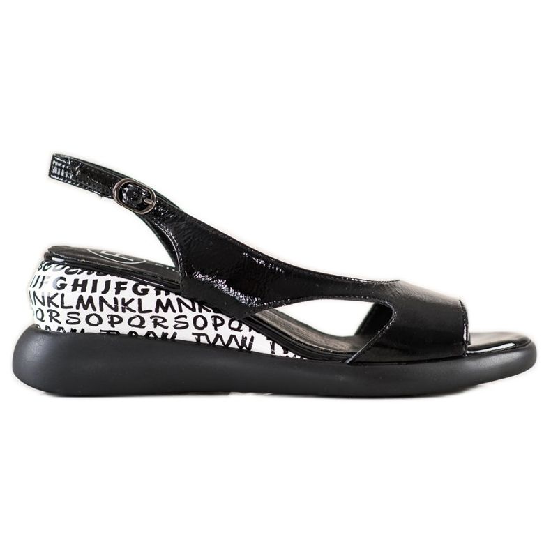 Filippo Mukavat kiilamaiset sandaalit musta