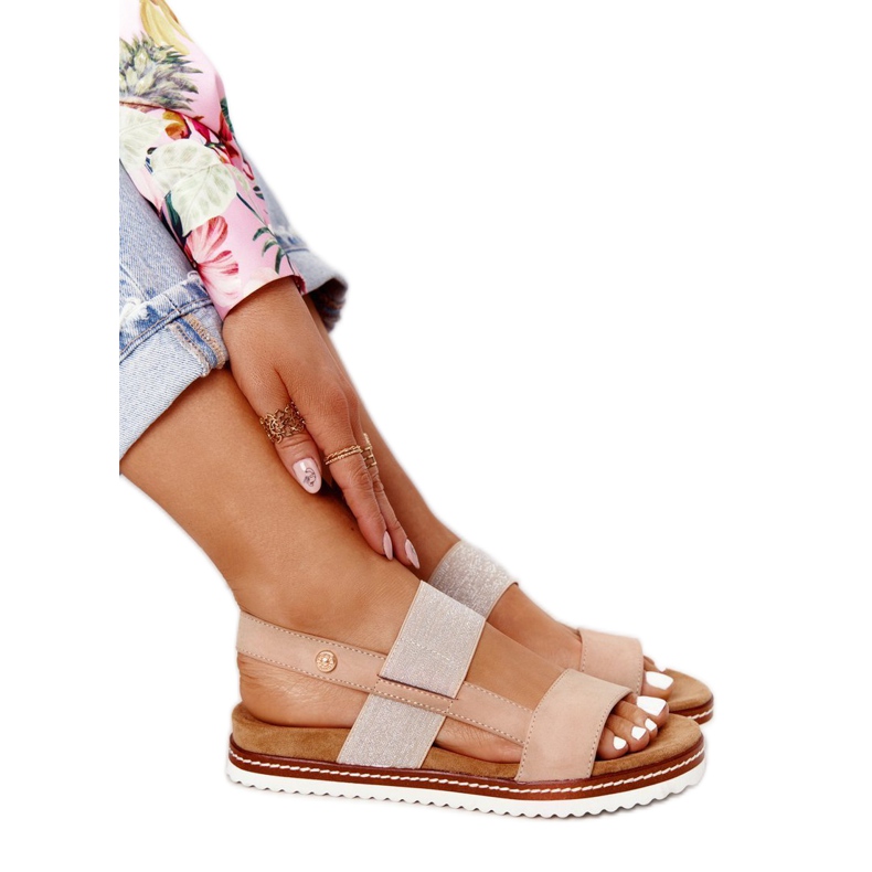 EVE Sandaalit, joissa hopea ranneke Beige Almeria