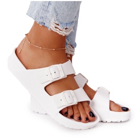 NEWS Naisten valkoiset Stacy -kumitossut valkoinen