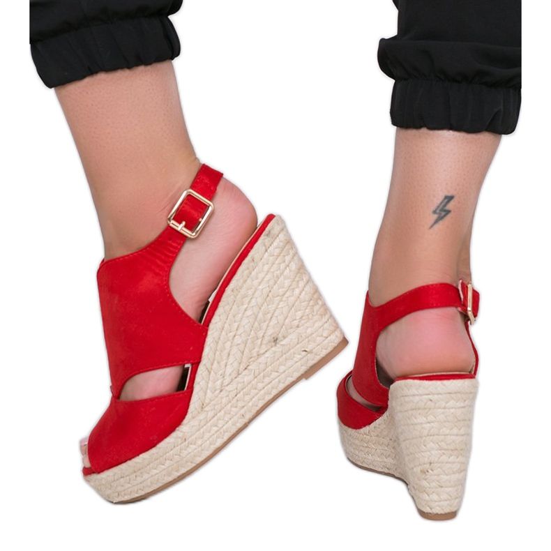 Punaiset espadrillit kiilalla Pretty Woman punainen