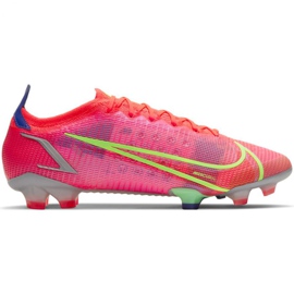 Nike Mercurial Vapor 14 Elite Fg M CQ7635 600 jalkapallokengät vihreä, pinkki vaaleanpunainen