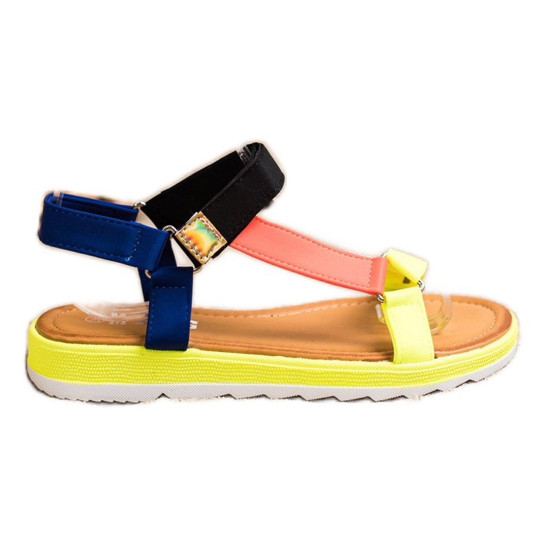 SHELOVET Muodikkaat sandaalit tarranauhalla monivärinen