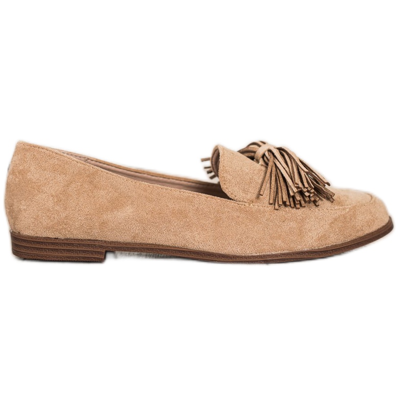 Evento Suede Lords With Fringes beige