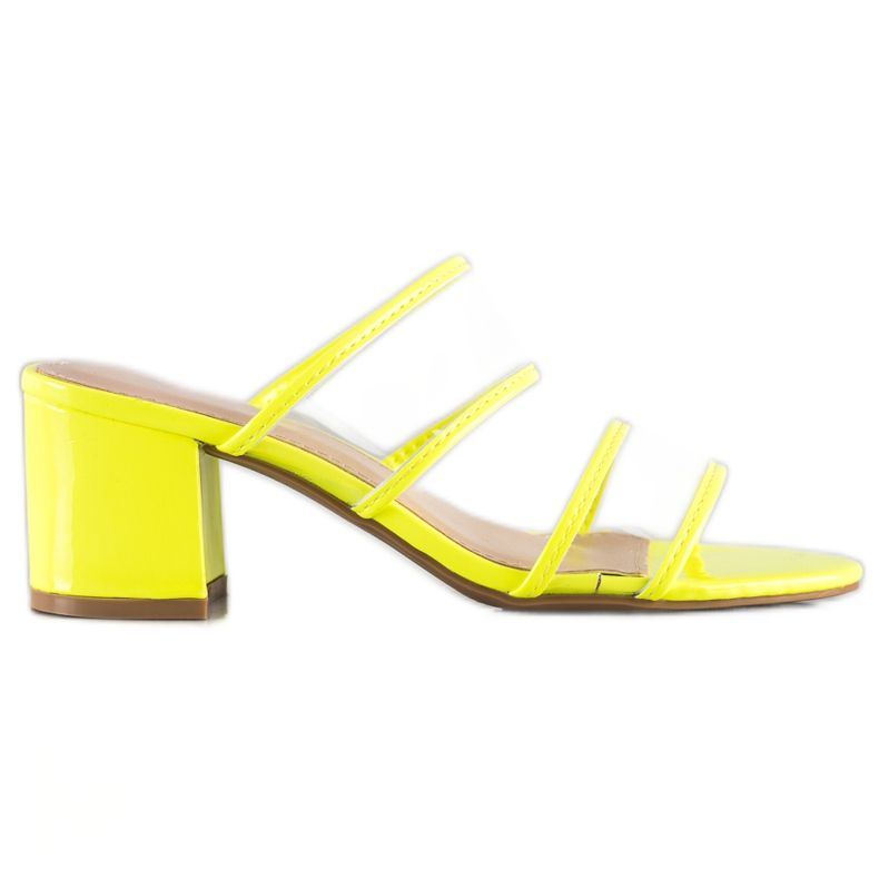 Small Swan Tossut läpinäkyvillä nauhoilla keltainen