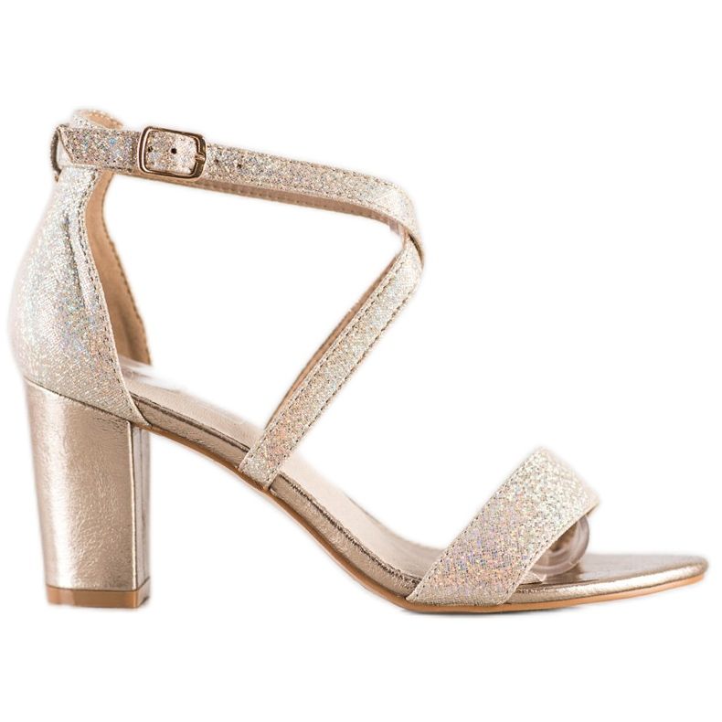 Filippo Kiiltävät kultaiset sandaalit kultainen