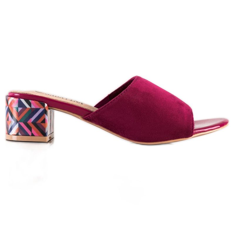 Sabatina Kuviolliset kantapäätossut vaaleanpunainen