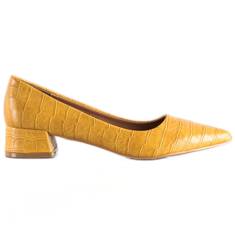 Sweet Shoes Klassiset avokkaat matalalla korolla keltainen