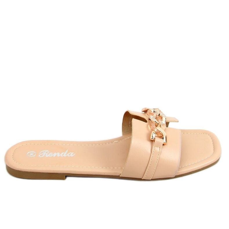 Beige tossut koristeketjulla 35-230 Beige