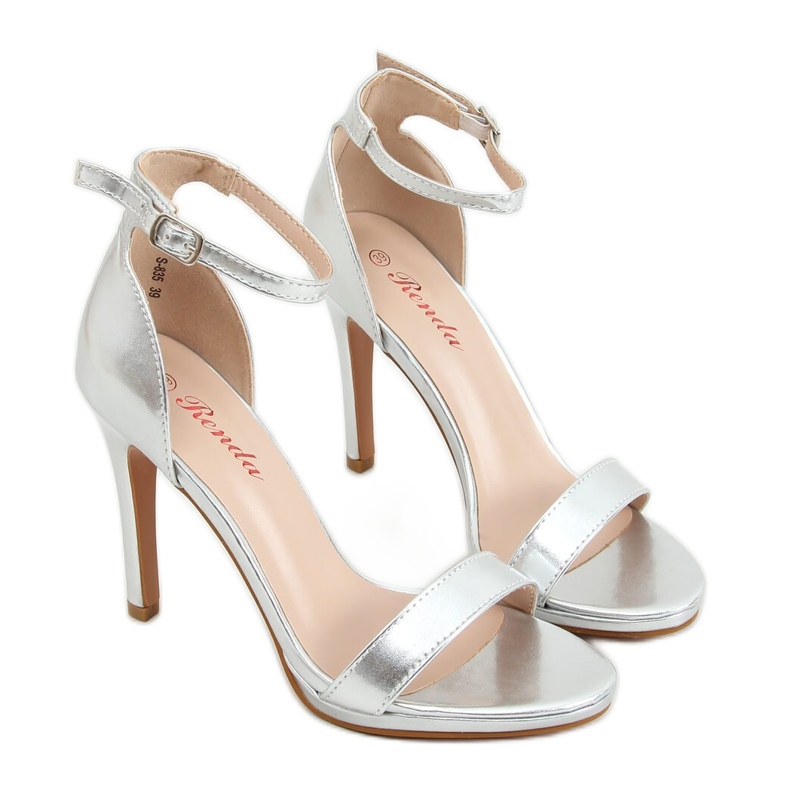 Hopea sandaalit korkokenkässä S-835 Silver