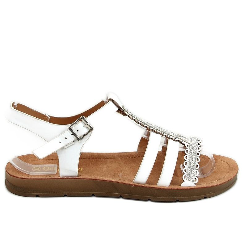 Valkoiset naisten sandaalit L-375 Valkoinen