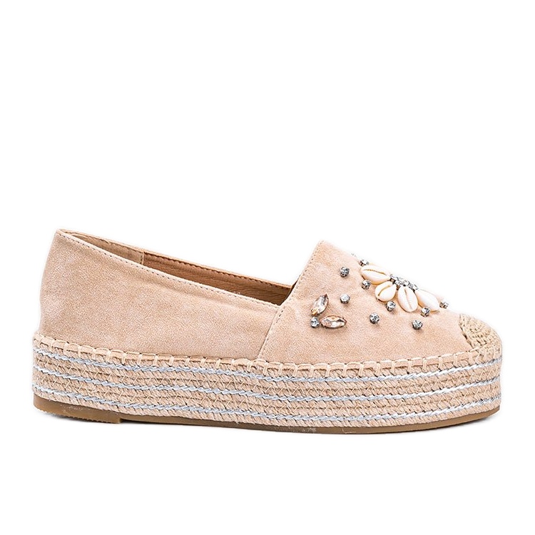 Beige espadrillit paksulla Mrs Nicki -pohjalla