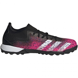 Adidas Predator Freak.3 L Tf M FW7520 jalkapallokengät musta, musta, pinkki musta
