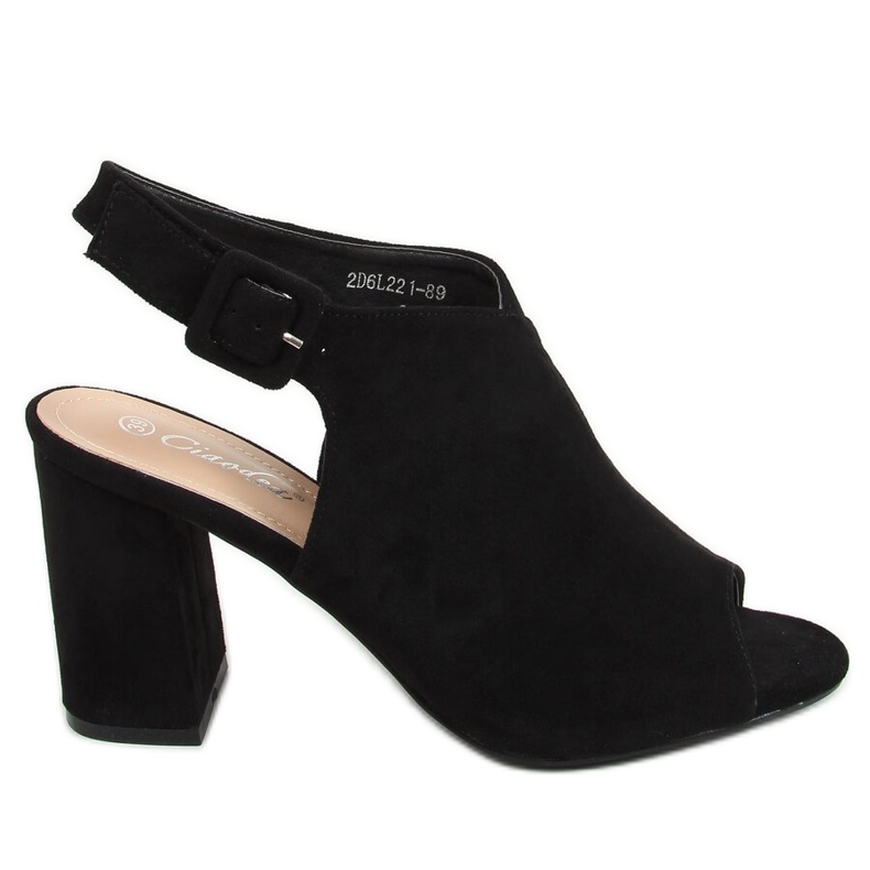 Sandaalit, joissa leveät korot, musta 2D6L221-89 Musta