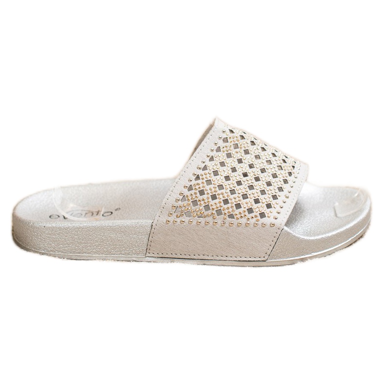 Evento Tyylikkäät tossut koristeilla harmaa