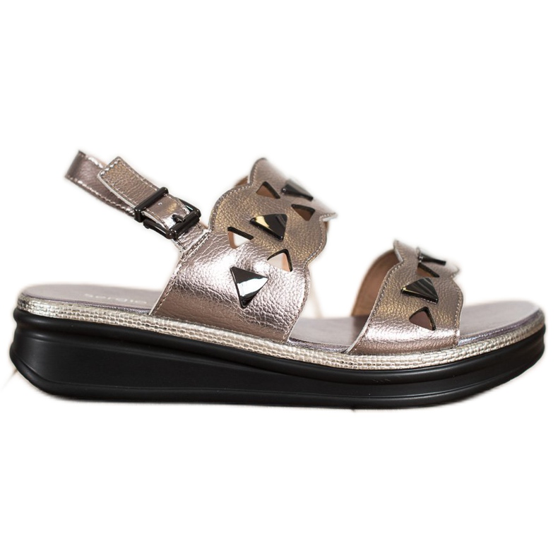 Hopeiset sandaalit Sergio Leonen alustalla hopea