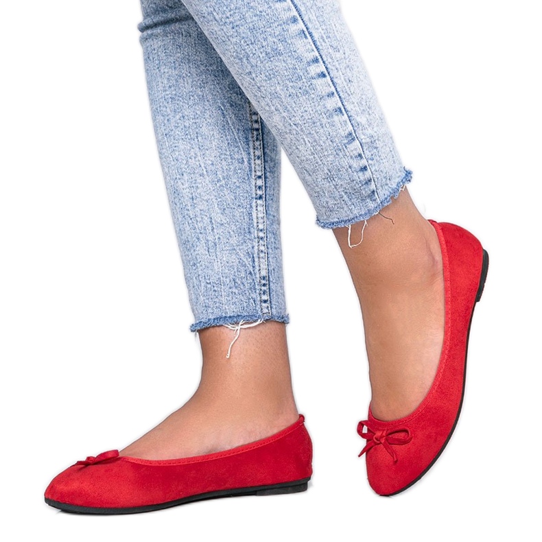 Punaiset ballerinat jousella Angelina punainen