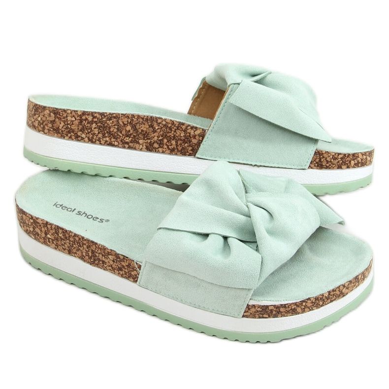 Minttu 8228 Vihreät tossut korkealla pohjalla