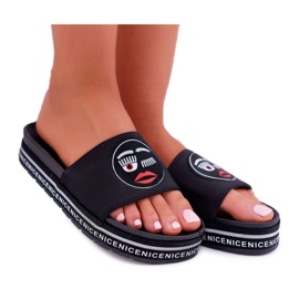 Naisten tossut alustalla S.Barski 802-10 musta