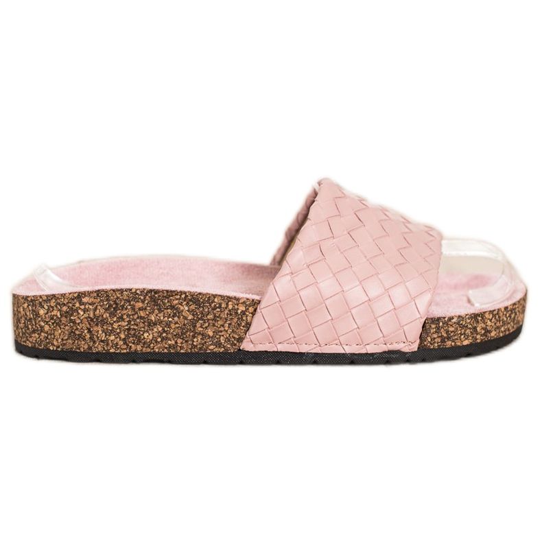 SHELOVET Muodikkaat punotut tossut vaaleanpunainen