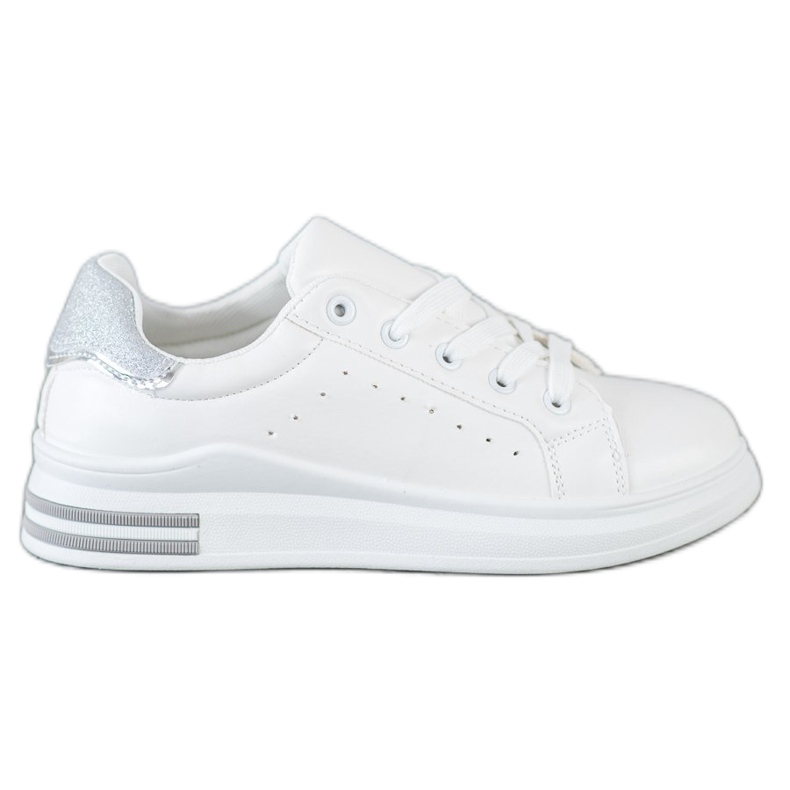 Diamantique Kengät, joissa glitter -lisäosa valkoinen