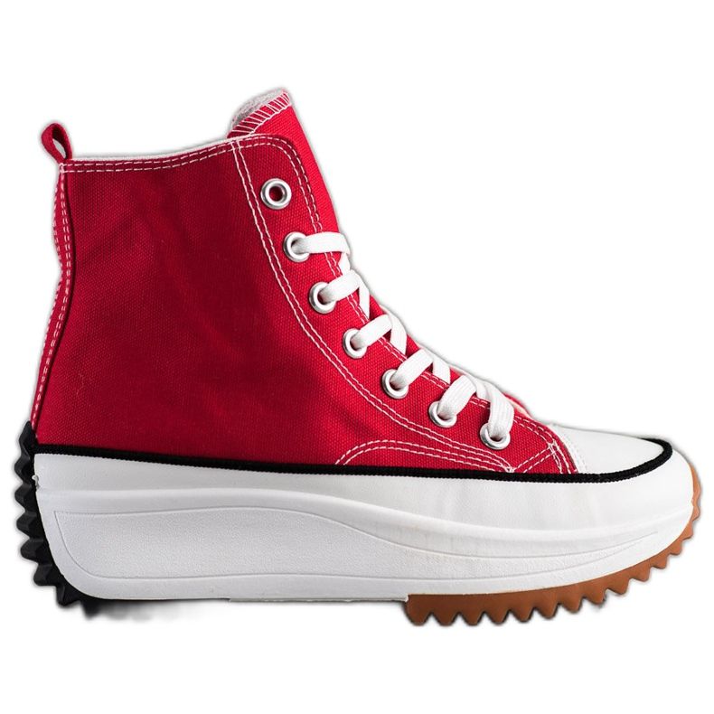 SHELOVET Korkeat lenkkarit lavalla punainen