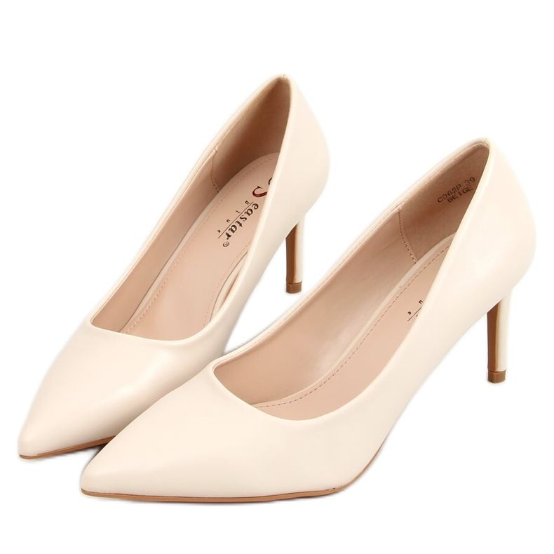 Stilettos matala kantapää beige CD62P Beige