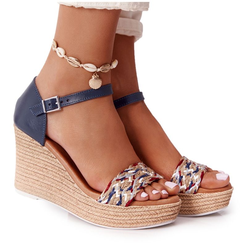 Nahkakiilokengät Maciejka L4869-17 Navy Blue laivastonsininen