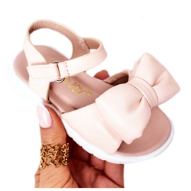FR1 Lasten sandaalit, joissa rusetti Abbie vaaleanpunainen