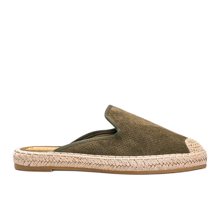 Vihreät varvastossut, joissa on sisäänrakennettu Kinshasan etuosa