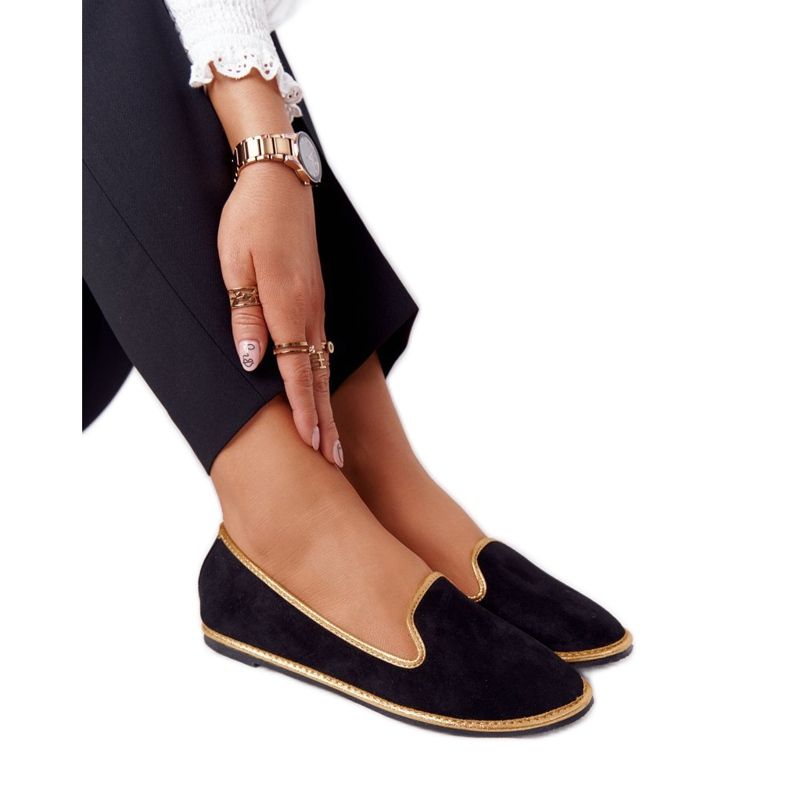 Naisten Mokkanahka Loaferit Lu Boo Musta