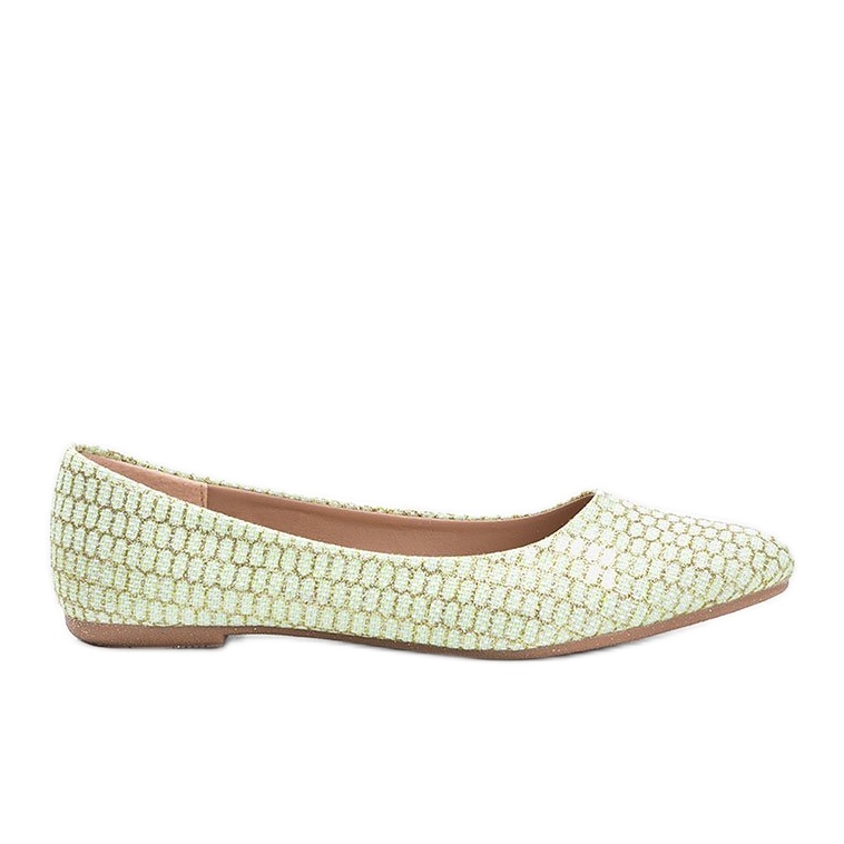 Vihreät kiiltävät Rios -ballerinat