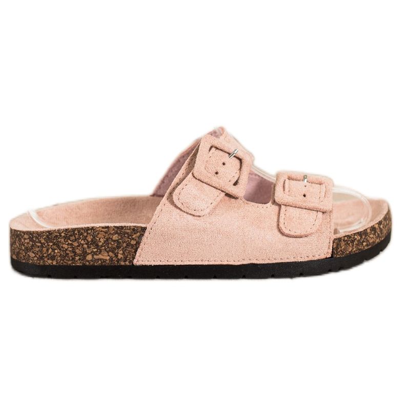 SHELOVET Mukavat tossut soljilla vaaleanpunainen