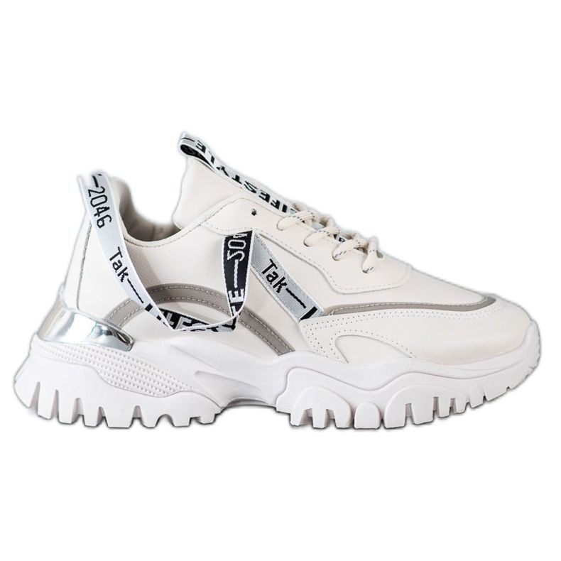 Ideal Shoes Beige muoti lenkkarit