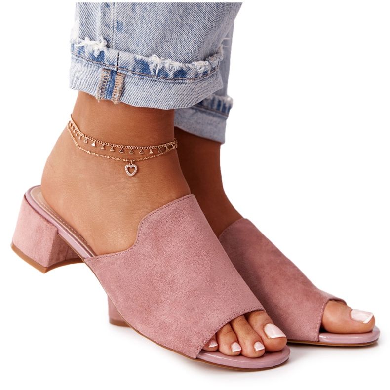 Mokkanahkakengät kantapäässä Sergio Leone KL313 Pinkki vaaleanpunainen