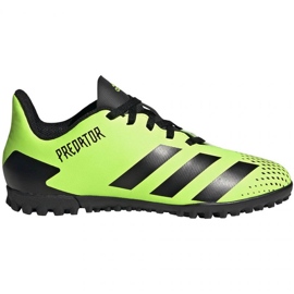 Adidas Predator 20.4 Tf Jr EH3041 jalkapallokengät musta vihreä