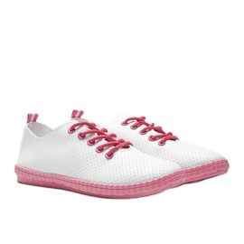 BM Haluan avoimet valkoiset ja vaaleanpunaiset lenkkarit valkoinen