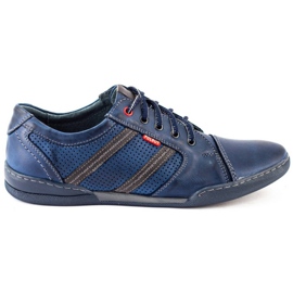 Polbut Miesten vapaa -ajan kengät R3 Perforation Navy Blue tummansininen