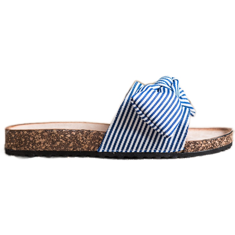 Vinceza raidalliset sandaalit valkoinen sininen