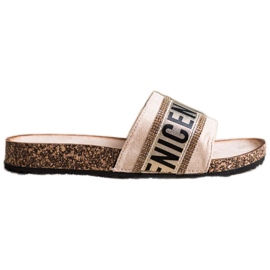 Muoti Vinceza-tossut beige