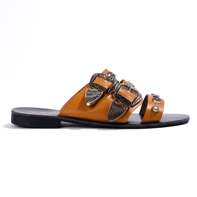 Seastar Tyylikkäät soljelliset tossut ruskea