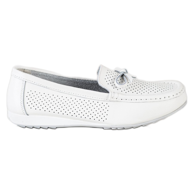 Goodin Nahkakengät, joissa on rusetti valkoinen