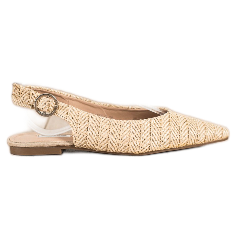 SHELOVET Olki pumput avoin kantapää beige