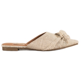 SHELOVET Tyylikkäät tossut Spitzissä beige