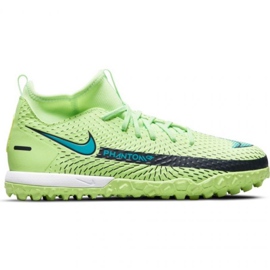 Nike Phantom Gt Academy Df Tf Jr CW6695 303 jalkapallokengät monivärinen vihreä